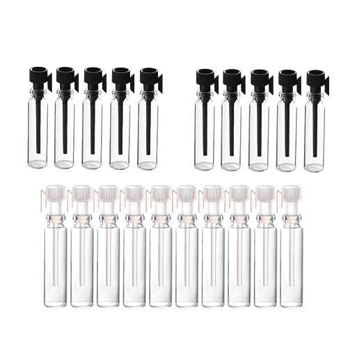 La Mejor Selección de Fraiche Envases comprados en linea. 45 VALICLUD 100 piezas Botellas de Perfume Reutilizables de Vidrio de Frascos de Muestras de Perfume para Viaje Botellas Transparentes con Negro y Transparentes Prácticas y