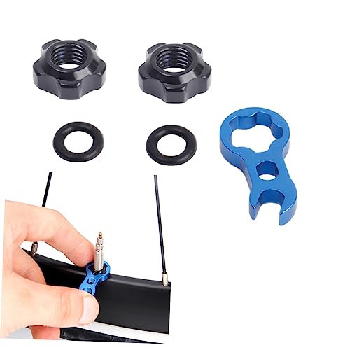 Heallily herramienta de reparación de neumáticos con tuerca de válvula para bicicleta de montaña y carretera, diseño neumático de baja resistencia al viento miniatura 7