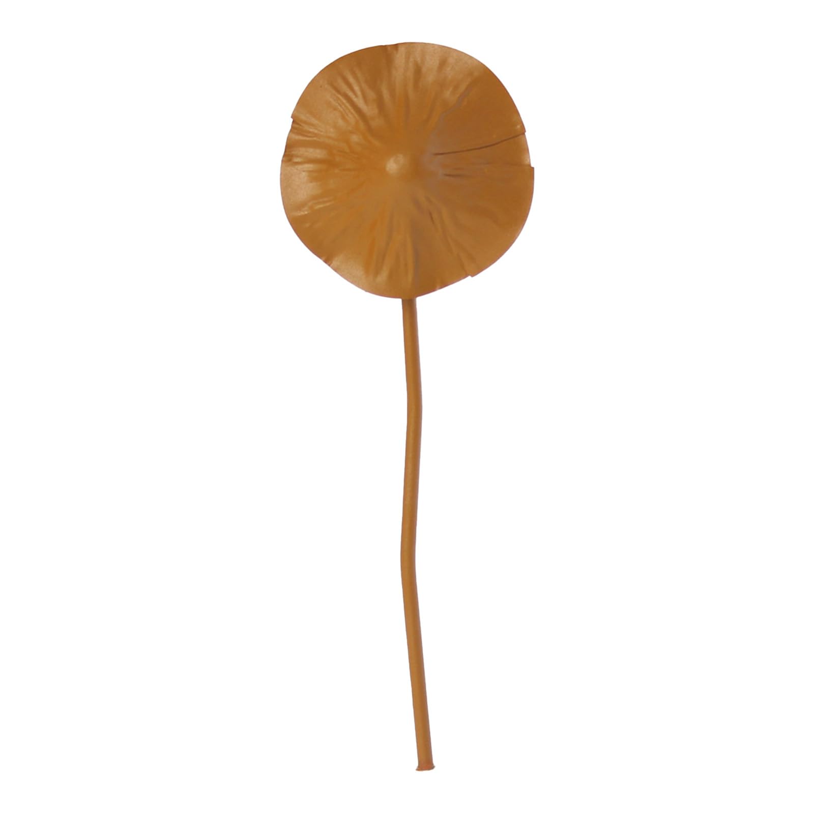 Introti Rusty Lotus Leaf Stake Weather Resist Wrought Iron Lily Leaf Ornament Multi Purpose Garden Stakes Decoration for Lawn Backyard Landscaping Display (S)