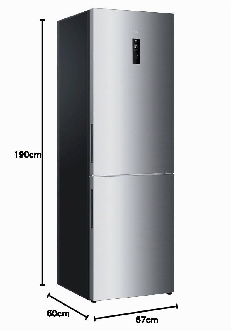 Haier C2FE736CFJ Réfrigérateur/Réfrigérateur/A++ / 190 cm de hauteur / 276 kWh/an / 248 L Partie congélateur 104 l/Zone de fraicheur My Zone Zone Quick Cool, Defrost/Aspect acier inoxydable
