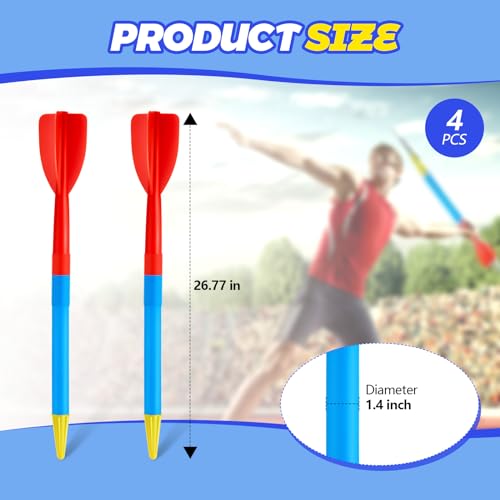 Wettarn WAY-WETTARN-8773 4 Pcs 300 Gram Training Javelin Track And Field Javelins Soft Plastic Javelin thumb #2