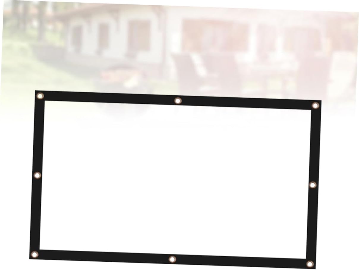 SHOWERORO Portable Projection Screen White High-end Fiber Synthetic Projector Screen for Business Education Home Theater with Uniform Light and Clear Color Reproduction