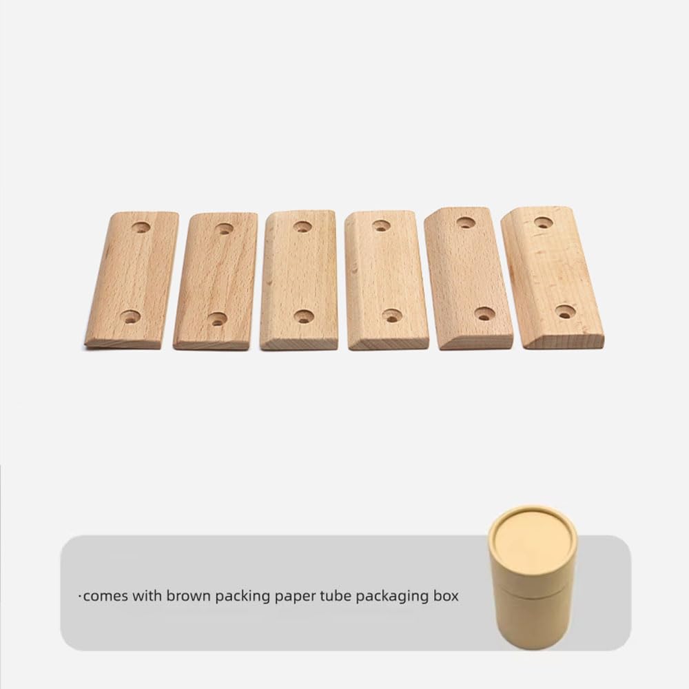 Juego de tiras para diapasón, 6/8/10 mm, madera de haya para fuerza de agarre, calistenia y entrenamiento de gimnasio en casa, herramienta segura y portátil para escalada en roca y fitness