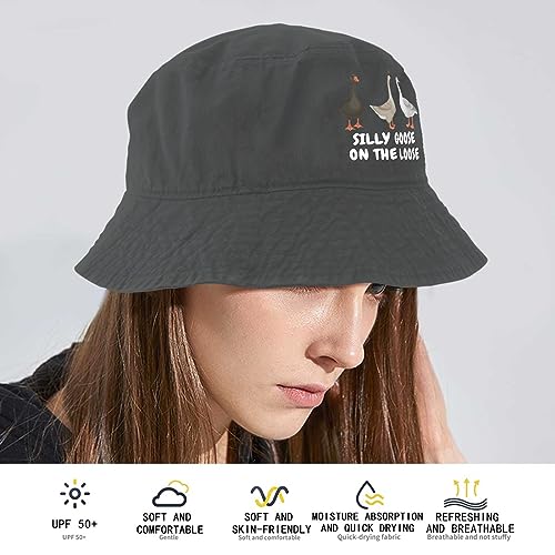 Image of Funny Goose Hat Silly Goose On The Loose Trucker Hat Women Vintage Mesh Cap for Summer