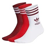  adidas Unisex IXX42-GD3578 Mid Cut CRW Socken für Erwachsene, Größe M, Weiß/Scharlachrot/Burgunderrot (Collegiate Burgundy), M