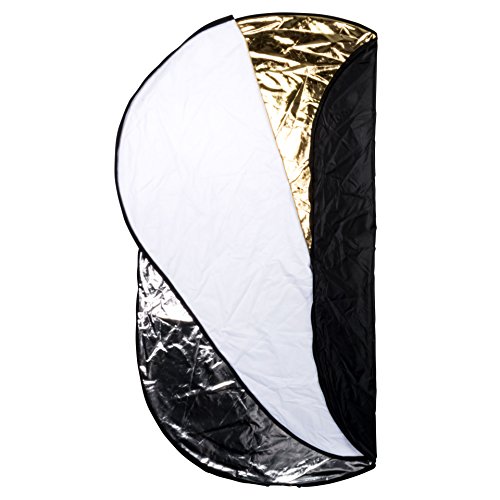 Dörr RRK-4066 Reflector de Estudio fotográfico Ovalado Negro, Oro, Plata, Blanco - Reflector para Estudio fotográfico (1020 mm, 1680 mm)