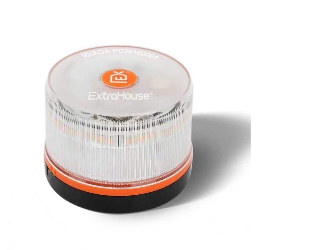 Luz de Emergencia Baliza V16 Geolocalizada, Homologada por DGT con Conectividad IoT, Datos Incluidos hasta 2038, Base Magnética, Incluye pilas Pack de 2