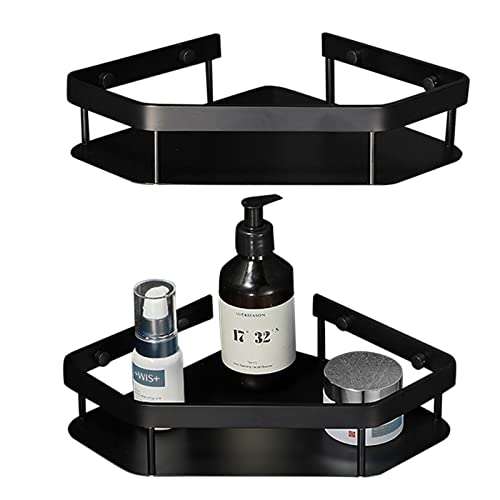 YANYUESHOP Bath Shelf Corner Shampoo Holder for Shower No Drilling Shower Caddy Wall Mounted Adhesive Full Copper for