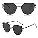 SOJOS Cat Eye Sunglasses for Women Fashion Designer Style Mirrored Lenses SJ1001 with SJ1001C1Black/Grey and SJ1001C2Gold/Pink