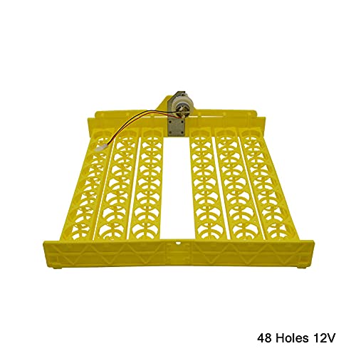 SEIWEI Egg Trays, Egg Incubation Tray, 48Pcs 12V Eggs Automatic Egg Turner Turning Tray Chicken Incubators Incubator Laboratory for Automatic Egg Incubator Tray Incubation Accessory