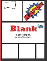 Blank Comic Books for Kids to Write Stories : Draw Your Own Comics,Cover Notebook Action Design,Blank,Create and Draw Your Own Superheros 1652300694 Book Cover