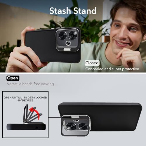 Image of A rtistque Silicone Back Cover Case for Infinix Smart 8 HD with Camera Stand | Shockproof TPU | Stylish Protective Design | Slim Fit | Ultra Matte |Infinix Smart 8 HD Back Cover - Black