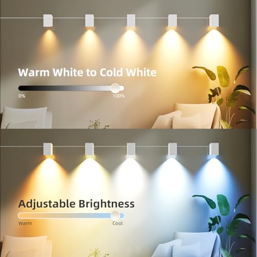Image of RGBCW Smart Wall Sconces WiFi Wall Lights 54 Dynamic Modes, Color Changing LED Cube Wall Light Works with Alexa, Music Sync, Indoor Light Fixture for Bedroom, Living Room, Party, 6 Pack