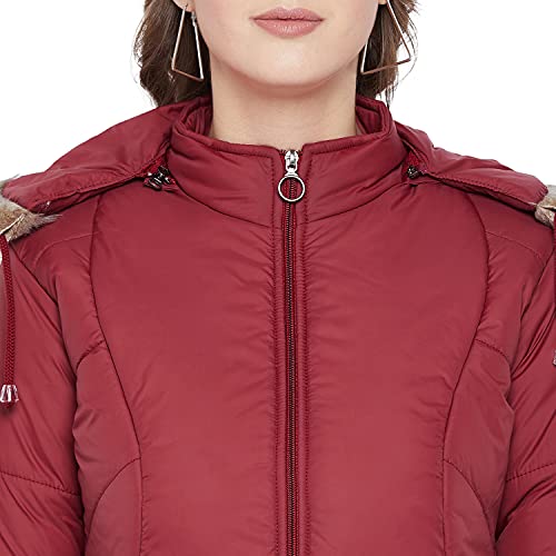 Image of VERO AMORE Women's Black winter wear full sleeve solid parka Jacket-2072A