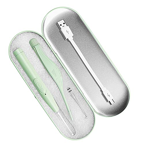 光る耳かき LED ライト付き ピンセット USB 充電式 みみかき ステンレス製 照明付き 耳掃除 介護耳かき 便利グッズ 子ども用 電気 プレゼント かわいい