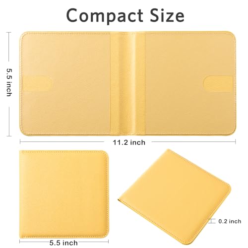 Image of CoBak Car Registration and Insurance Holder - Vehicle Glove Box Car Organizer, Auto Truck Comparment Accessories Case for Essential Document, Driver License, Cards (Mustard Yellow)