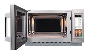 METRO Professional Microonde GMW1034D, Acciaio Inox, 100 Programmi, Timer di 60 min, 34 L, Diametro Massimo Piatto 32 cm, argento