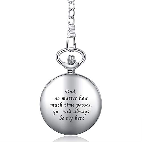 Bosajewel Personalized Pocket Watch for Men Customized Photo Pocket Watch Engraved Calender Pocket Watch for Birthday Father's Day Graduation Gift(1)