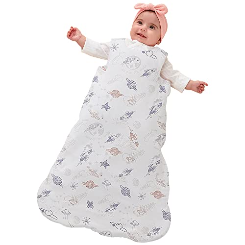 Image of LILBESTIE Wearable Blanket Baby, SIeep Sack, Newborn Sleeping Bag,Wearable Blanket 2.0 Tog Cotton Warm Sleeveless for Toddler Newborn Infants (0-9 Months), Planet