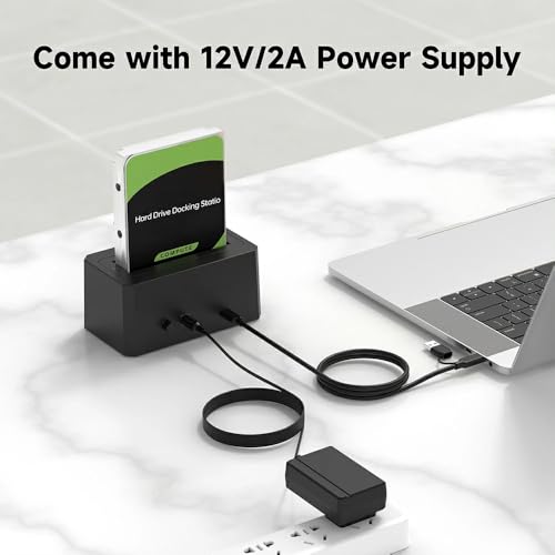 Image of ANYOYO SAS to USB 3.0 Adapter, 2.5 /3.5 inch External SATA /SAS Enclosure USB-A /C Cable, HDD SSD Enclosure with 12V /2A Power Adapter, Support up to 18TB