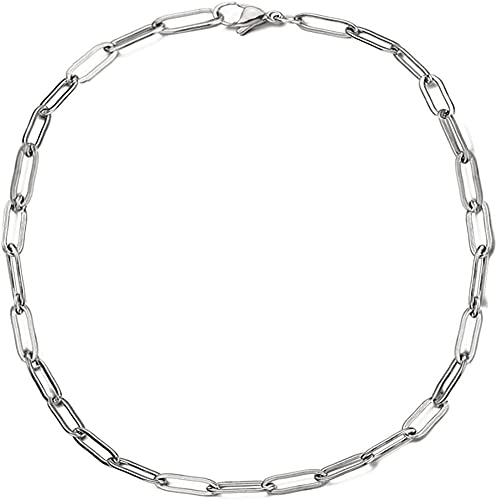 Pulsera de Plata 925 Italiana con Eslabón Paperclip 7 in miniatura 1