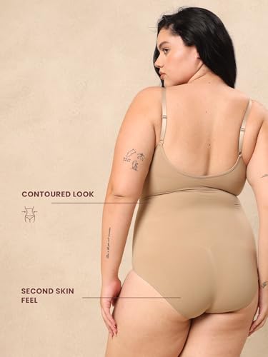 Image of Krvvy Premium Shapewear Bodysuit for Women | Body Shaper With All-Day Comfort, Seamless, Waist Sculpting, Tummy Tucker, Invisible Under Clothes |