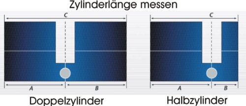 ABUS EC550 Profil-Doppelzylinder Länge (a/b) 30/30mm (c=60mm) mit 10 Schlüssel