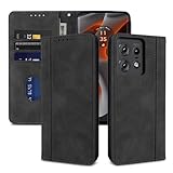 laddutoi 適用 motorola edge 50 pro/edge 50s pro ケース 手帳型 モトローラ エッジ 50 プロ/モトローラ エッジ 50s プロ スマホケース 軽量 薄い PU レザー マグネット カード収納 耐衝撃 スタンド 手作り 持ちやすい 滑り止め すり傷防止マグネット 横置きスタンド機能 財布型 落ち着いた色 お洒落 カバー 落下防止 手触り良い-くろい