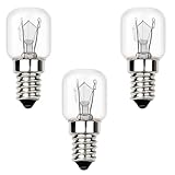 3pcs E14 25W Bombillas para Horno Resistente a 300° grados Blanca Cálida 2700K AC 220-240V T22 Edison Bombillas de Rosca para Horno Microondas Lámpara de Sal Frigorifico Nevera
