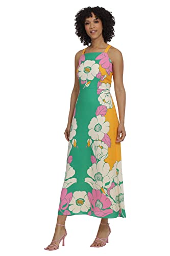 Maggy London Women's Bold Colorful Fun Printed Georgette Maxi Dress2