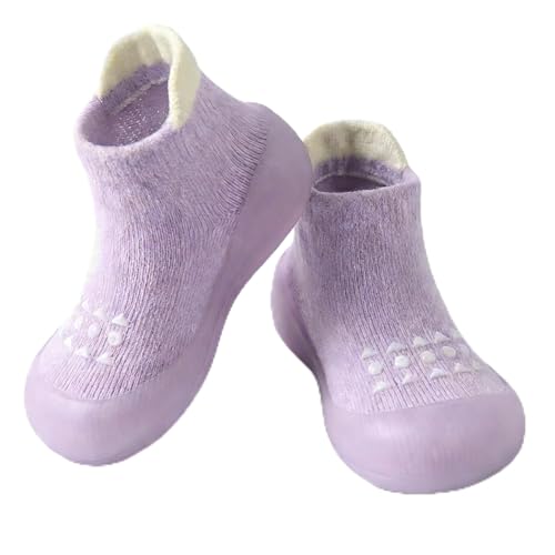Hstyle Baby Sock Shoes Toddler Walking Shoes Infant Non-Slip Slippers Soft Rubber Sole Sneakers for...
