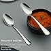 Evanda 12-Piece Stainless Steel Classic Dinner Spoons, 7.28 inches, Easy to Clean, Dishwasher Safe