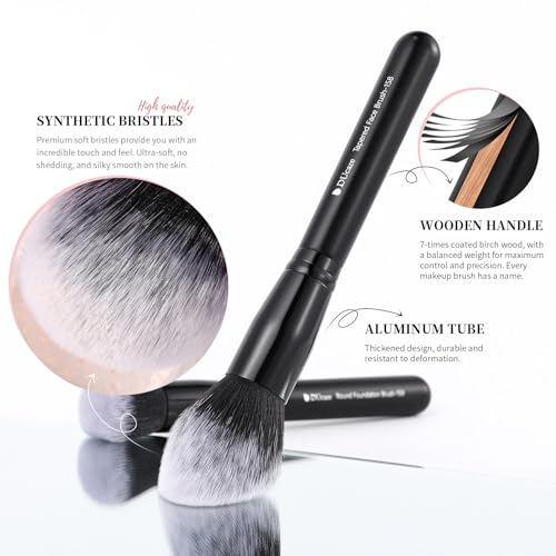 DUCARE Synthetic Bristles Makeup Brushes - Black , Pack of 27 , DRM-DF2725