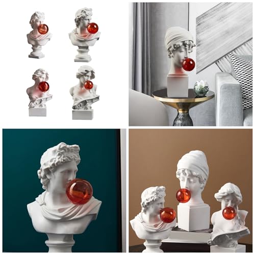Estatua griega de burbujas pequeña de resina para decoración miniatura 2