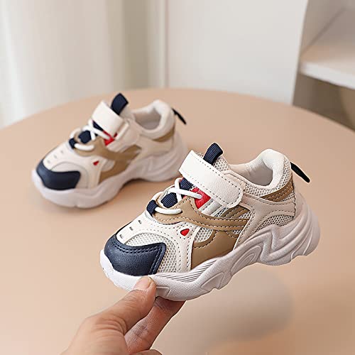 Shoes Running Mesh Girls Sneakers Boys Kids Sport Casual Toddler Baby Baby Shoes Light Up Sports (Beige, 18-24Months) #TOP3