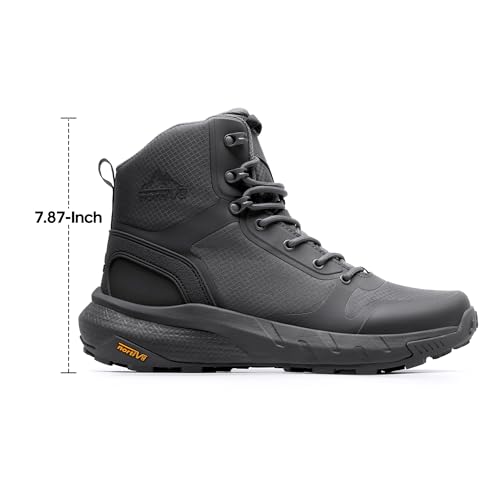 Image of NORTIV 8 Men's Military Tactical Boot Lightweight Comfortable Boots for Work All Day Side Zipper Motorcycle Combat Hiking Boots Metrostrike(8-9 Inches)