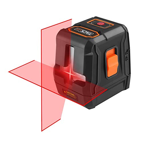 Laser Level self leveling Horizontal/Vertical Line and Cross-Line,50Ft with Stable Dual Modules, Pulse Mode, Magnetic Pivoting Base, Carrying Pouch, Battery Included - Tacklife SC-L07