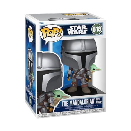 Funko Pop! Star Wars: The Mandalorian and Grogu - The Mandalorian with Grogu - Figura de Vinilo Coleccionable - Idea de Regalo - Mercancía Oficial - Juguetes para niños y Adultos