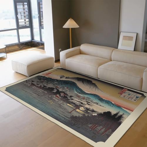 Tapis japonais salon antidérapant et doux pour un confort durable