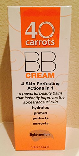 40 Carrots BB Cream, 4 Skin Perfecting Actions in 1, Light-Medium, 1.9 Oz.