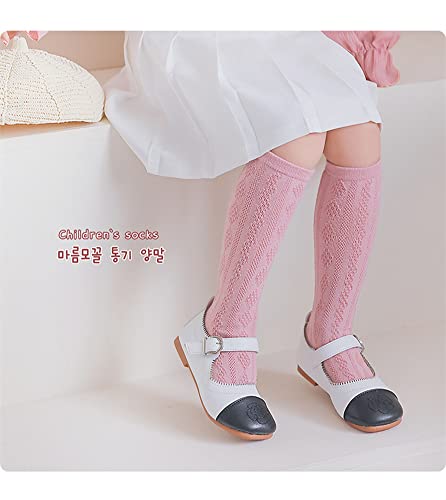 Toptim Little Girl's Knee High Socks Over Calf Kids Overknee Stockings Bow Style3