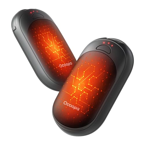 OCOOPA Magnetic Hand Warmers Rechargeable 2 Pack, Fast-Heat, UL Electric Portable Pocket Heater, Ultra-Thin Gloves, Hunting Accessories, Golf, Camping Gear, Women Purse Must Haves, Men Gifts, UT3 Lite