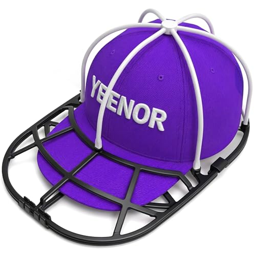 YEENOR Hat Washer Cage for Washing Machine Baseball Hat Cleaner Rack for Washer & Dishwasher Structured Cap Shaper & Protector for Hats 1-Pack (Assembly Required)