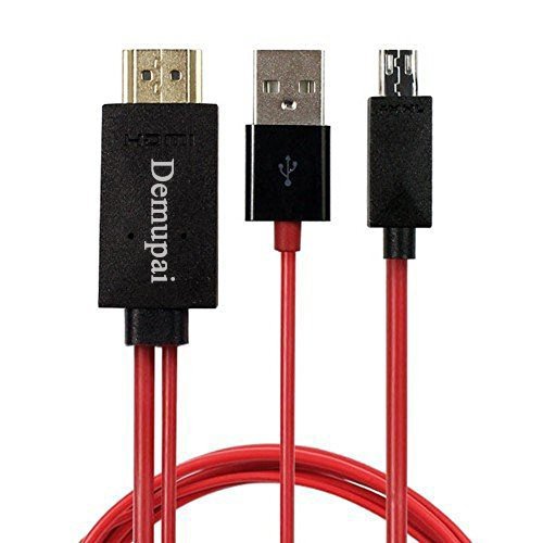 Demupai 5.9 Feet MHL Micro USB to HDMI 1080P HDTV Adapter Cable for Samsung S3 / S4 / S5