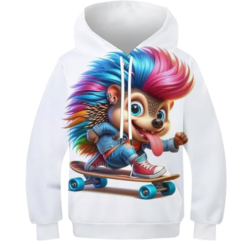 Sweat à capuche hérisson 3D pour enfant pull ado 6-15 ans