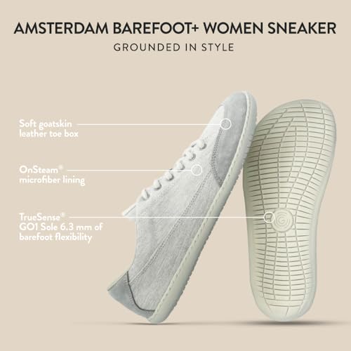 GROUNDIES Amsterdam Barefoot+ Sneakers for Women - Casual Barefoot Shoes for Women with Wide Toe Box, Neutral Footbed, and Non Slip Zero Drop Outsole4