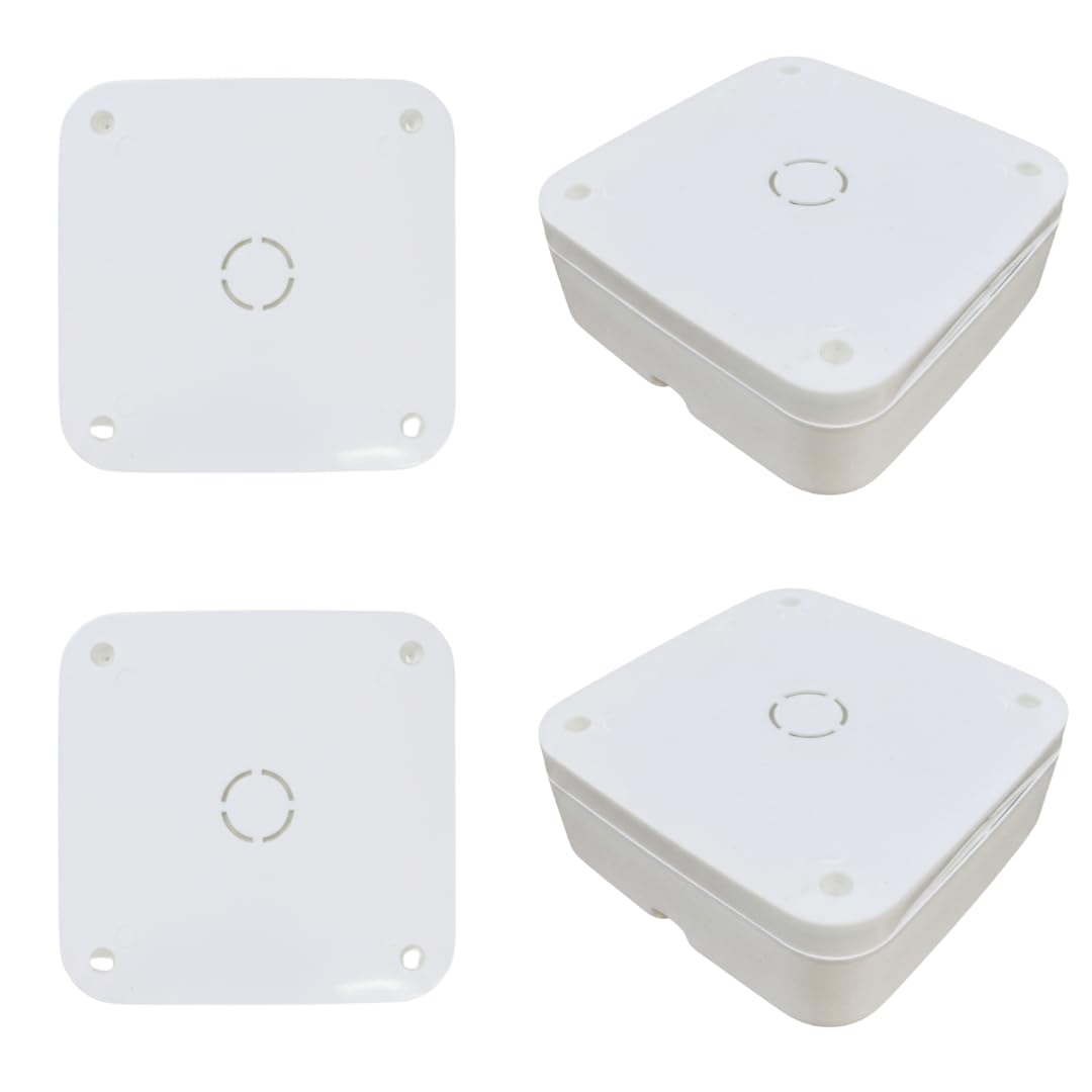 Hi-Plasst 2 Pieces of PVC CCTV Camera Junction Box 5x5 Inch – White Weatherproof Camera Box for Outdoor Use, Wall Mount CCTV Camera Box, Durable PVC Electrical Enclosure — Amazon image 10
