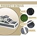 BKNROIHB 3-Room Tortoise House Habitat with Turf Balcony & 2 Stories, Indoor/Outdoor Wooden Tortoise Enclosure with Ladder, Tray, Openable Roof, Large Reptile Cage