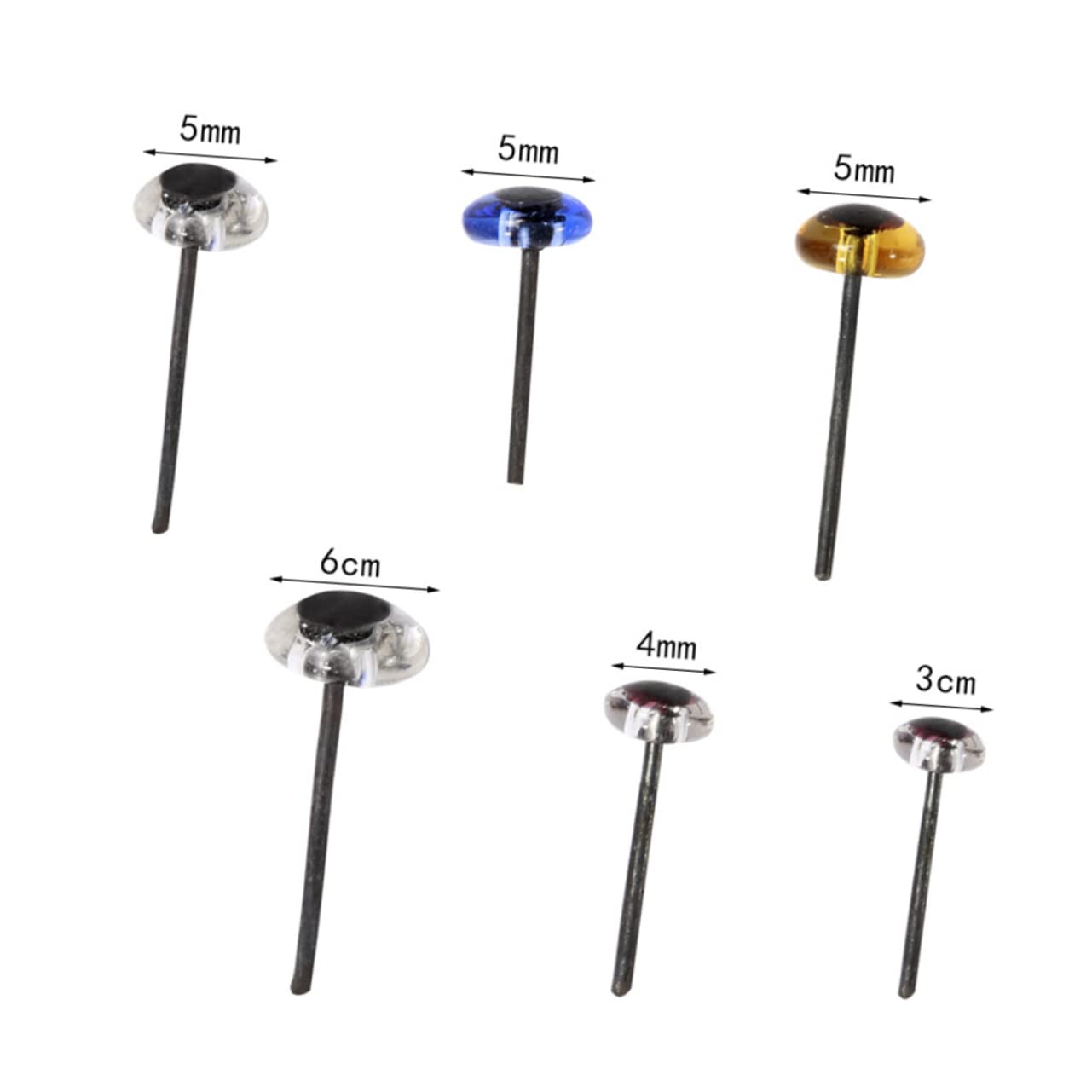 OSALADI 150 Pairs DIY Cartoon Eyes Animal Toy Eye Accessories for Handmade Projects