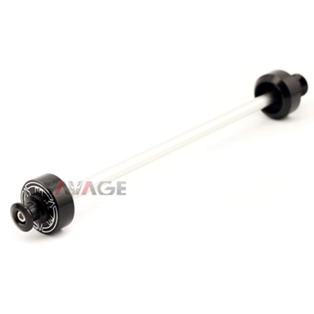 STRATG MT07 FZ07 Achter Voorwiel As Vork Crash Slider Compatibel Met MT-07 FZ-07 XSR700 Motorfiets Stand Schroef Achterbrug Spoelen MT FZ 07 (Color : Rear Slider Black